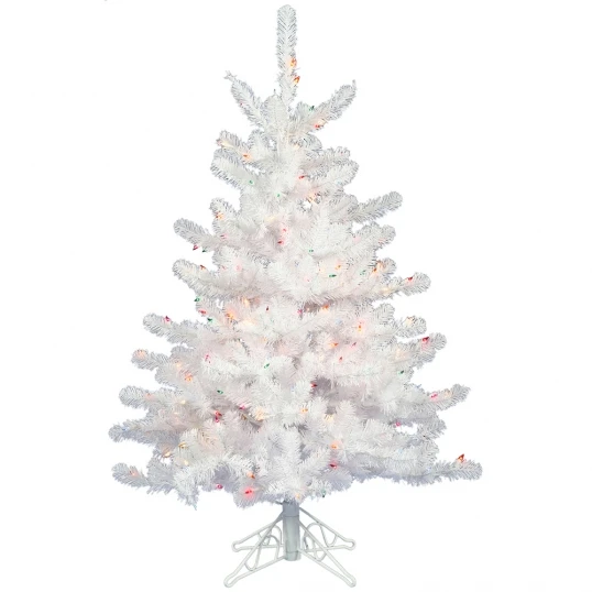 3 Foot Crystal White Mini Tree: Clear LEDs 1 3 Foot Crystal White Mini Tree: Clear LEDs