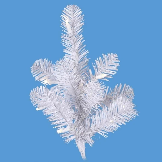 3 Foot Crystal White Mini Tree: Clear LEDs 2 3 Foot Crystal White Mini Tree: Clear LEDs - Image 2