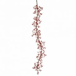 6 Foot Mixed Berry Outdoor Garland: Red