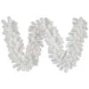 9 Foot X 12 Inch Crystal White Garland: Clear LEDs