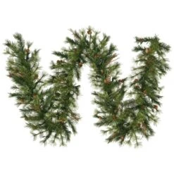 9 Foot X 12 Inch Mixed Country Pine Garland: Unlit