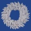 24 Inch White Spruce Wreath: Pure White LEDs
