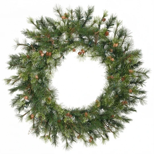 36 Inch Mixed Country Wreath: Unlit 1 36 Inch Mixed Country Wreath: Unlit