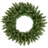 24 Inch Camdon Fir Wreath: Clear LEDs