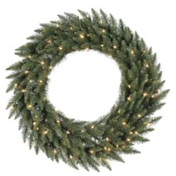 60 Inch Camdon Fir Wreath: Clear LEDs