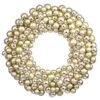 24 Inch Gold Colored Ball Wreath