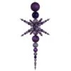 76 Inch Purple Snowflake Finial Ornament