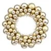 12 Inch Gold Colored Ball Wreath