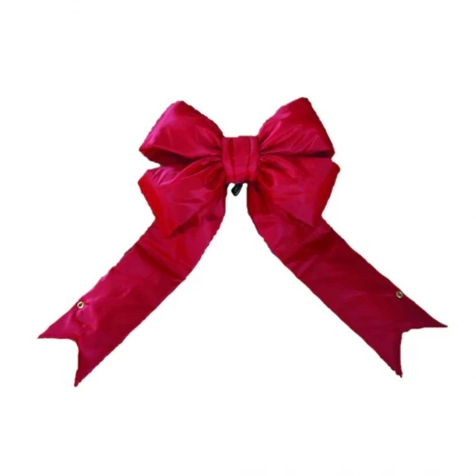 Artificial Red Nylon Outdoor Christmas Bow: 36 X 45 Inch 1 Artificial Red Nylon Outdoor Christmas Bow: 36 X 45 Inch