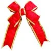 30H X 24W Inch Artificial Red-Gold Nylon Outdoor Christmas Bow