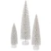 White Artificial Oval Tree (set Of 3): 12 Inch, 16 Inch, 20 Inch
