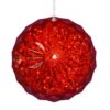 6 Inch LED Outdoor Crystal Ball With 24 Inch Lead Wire: Red