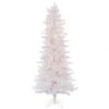 8.5 Foot Crystal White Slim Christmas Tree: Clear LEDs