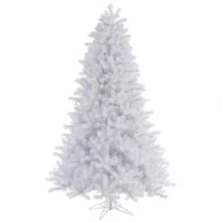 8.5 Foot Crystal White Christmas Tree: Unlit