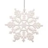 8 Inch White Glitter Snowflake Ornament