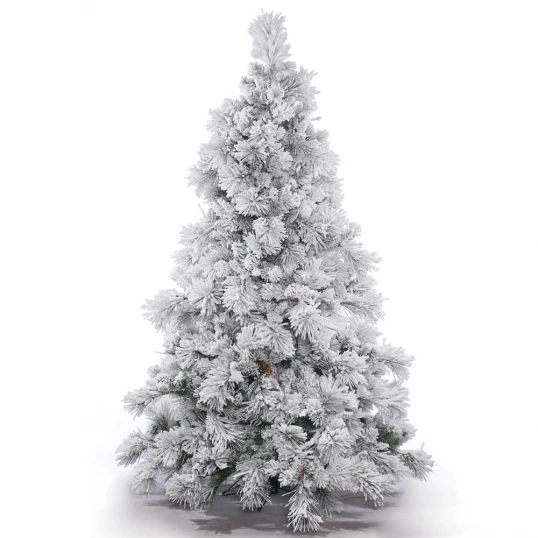 6.5 Foot Alberta Flocked Tree: Unlit 1 6.5 Foot Alberta Flocked Tree: Unlit