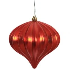 5.7 Inch Matte Red UV Protected Onion Ornament (Set Of 3)