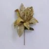 31 Inch Gold Glitter Magnolia Flower Pick With 13 Inch Flower