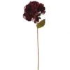 29 Inch Burgundy Velvet Hydrangea Flower Pick With 7 Inch Flower