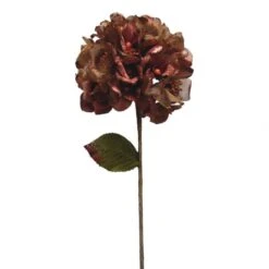 29 Inch Copper Velvet Hydrangea Flower Pick With 7 Inch Flower