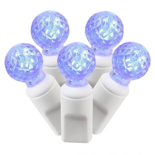 34 Foot G12 Berry LED White Light Strand - 4 Inch Spacing: Blue Lights 1 34 Foot G12 Berry LED White Light Strand - 4 Inch Spacing: Blue Lights