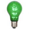 A19 LED Green Transparent Replacement Bulb With E26 Base: 25,000 HRS