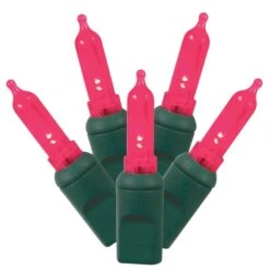 34 Foot Italian LED Light Strand - 4 Inch Spacing: Magenta Lights