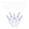 9 Foot Icicle M5 LED Light Set On White Wire: 70 Cool White Lights